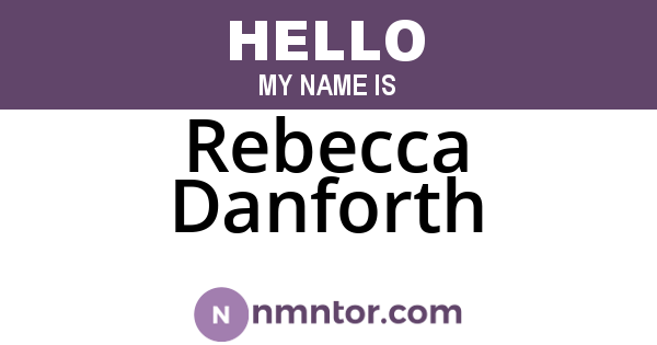 Rebecca Danforth