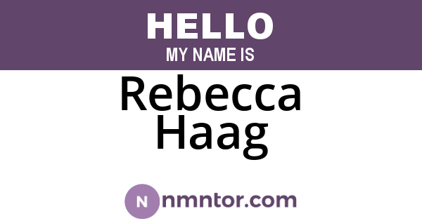 Rebecca Haag