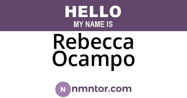 Rebecca Ocampo