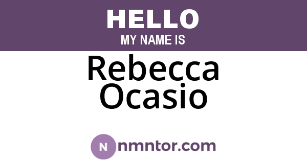 Rebecca Ocasio
