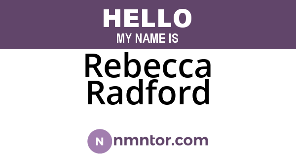 Rebecca Radford