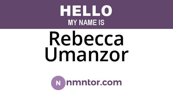Rebecca Umanzor