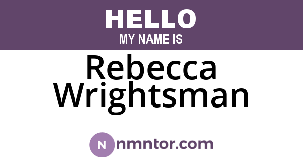 Rebecca Wrightsman