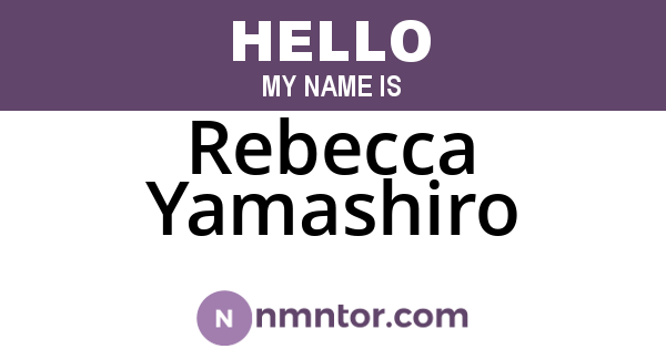 Rebecca Yamashiro