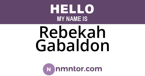 Rebekah Gabaldon