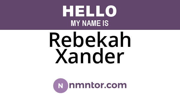 Rebekah Xander