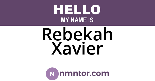 Rebekah Xavier