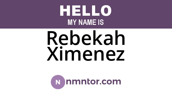 Rebekah Ximenez