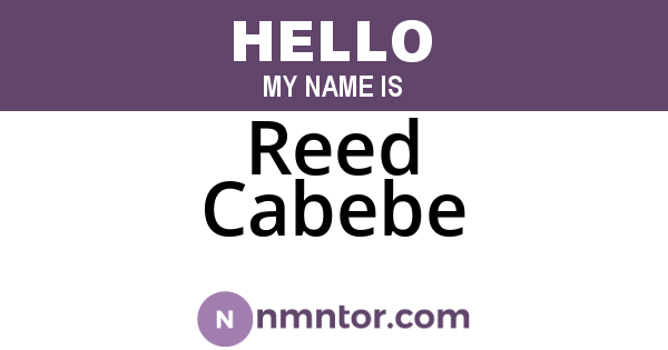 Reed Cabebe