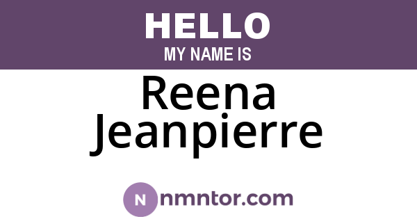 Reena Jeanpierre