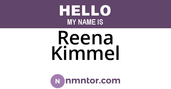 Reena Kimmel