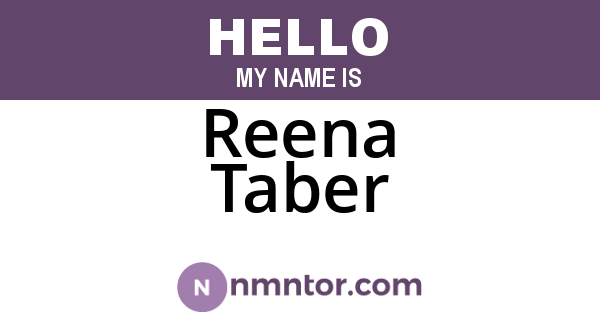 Reena Taber