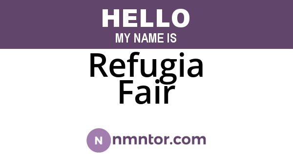 Refugia Fair