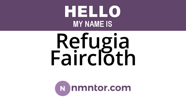 Refugia Faircloth