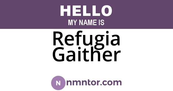 Refugia Gaither