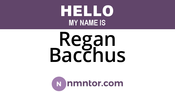 Regan Bacchus