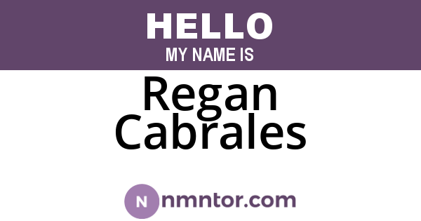 Regan Cabrales