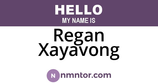 Regan Xayavong