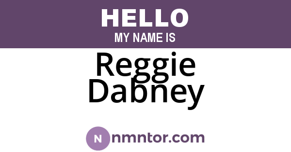 Reggie Dabney