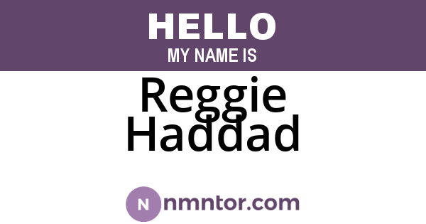 Reggie Haddad