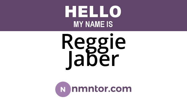 Reggie Jaber