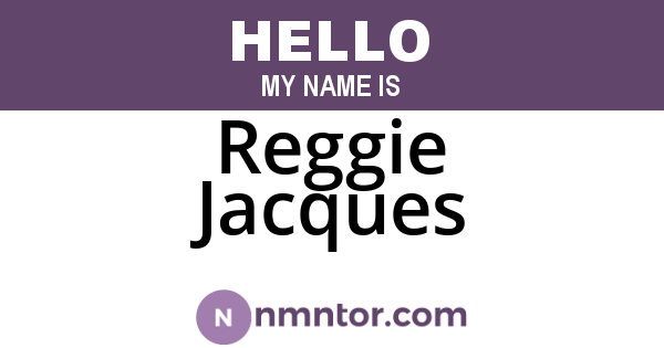 Reggie Jacques