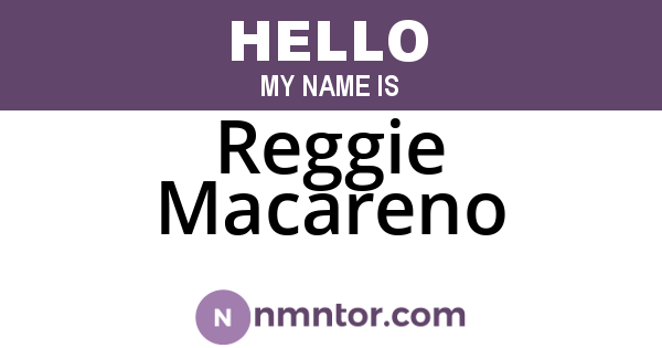 Reggie Macareno