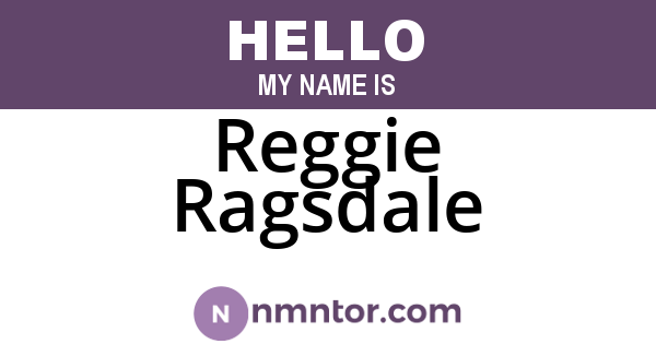 Reggie Ragsdale