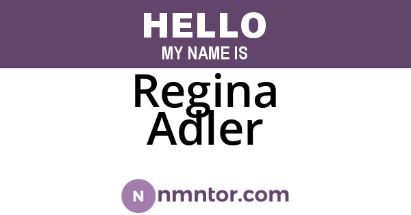 Regina Adler