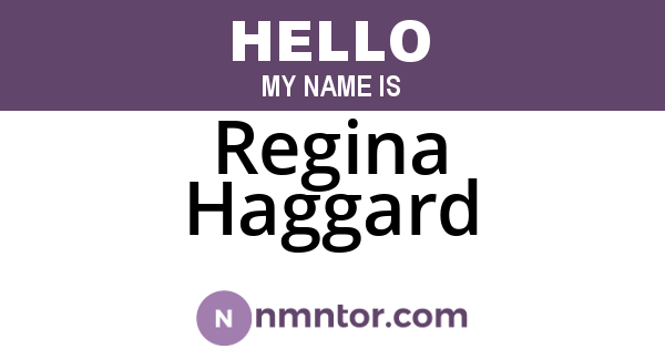 Regina Haggard