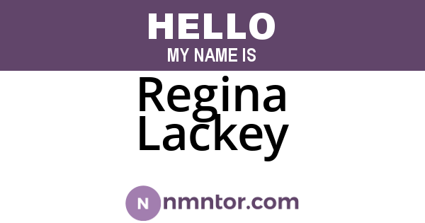 Regina Lackey