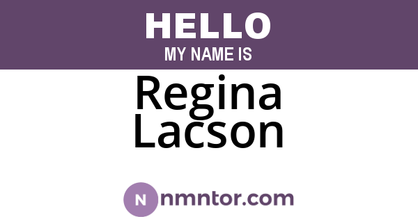 Regina Lacson