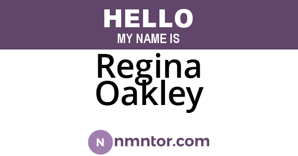 Regina Oakley