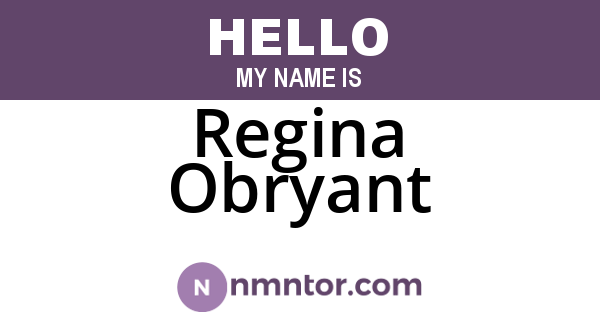 Regina Obryant