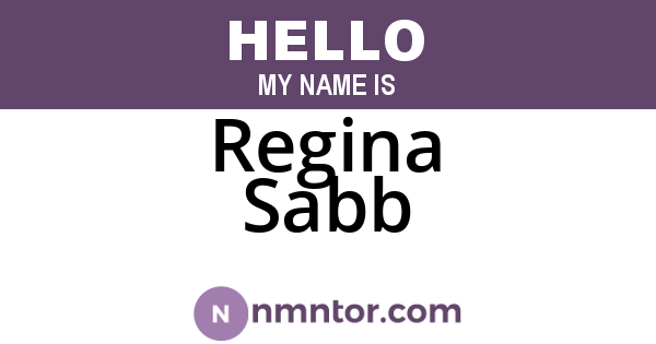 Regina Sabb