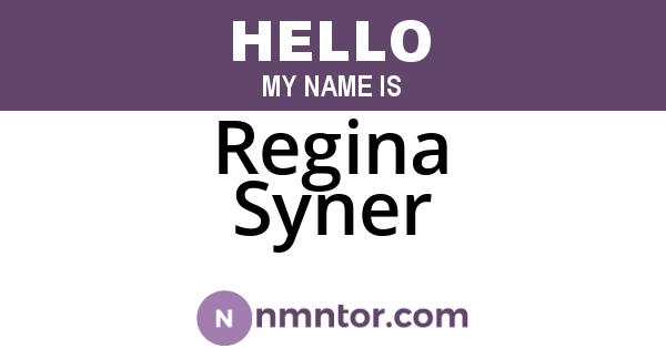 Regina Syner
