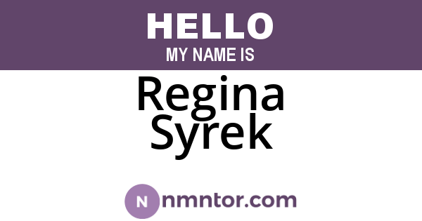 Regina Syrek