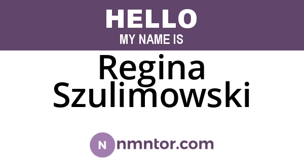 Regina Szulimowski