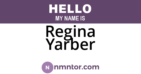 Regina Yarber