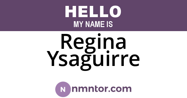 Regina Ysaguirre