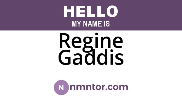 Regine Gaddis
