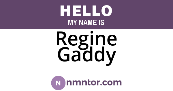Regine Gaddy