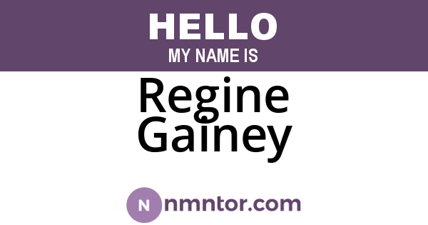 Regine Gainey
