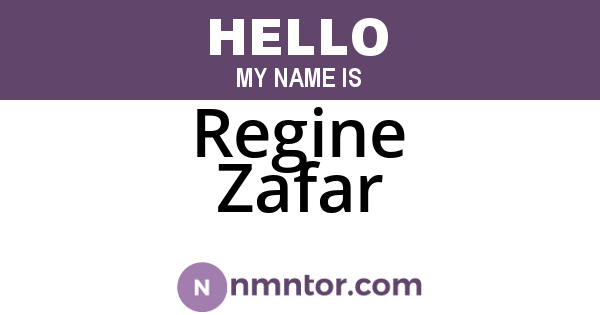 Regine Zafar