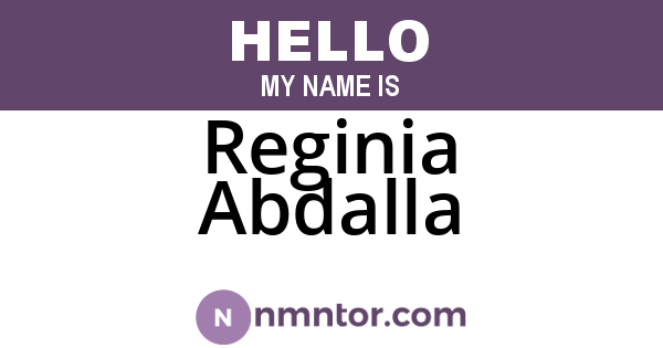 Reginia Abdalla