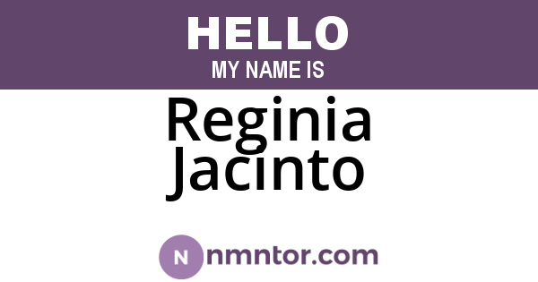 Reginia Jacinto