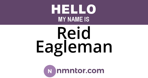 Reid Eagleman