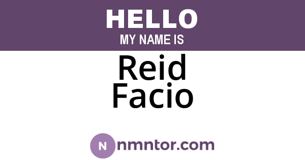 Reid Facio