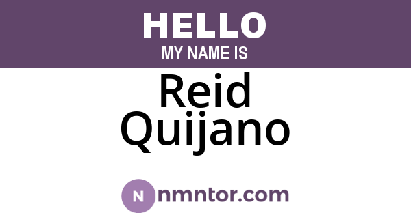 Reid Quijano