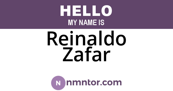 Reinaldo Zafar